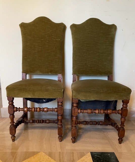 Pair Of Walnut Chairs-photo-2