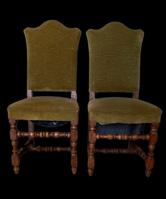 Pair Of Walnut Chairs