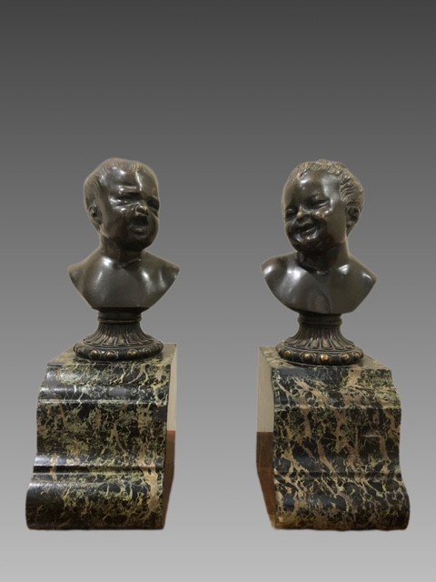 Paire De Sculptures En Bronze-photo-8
