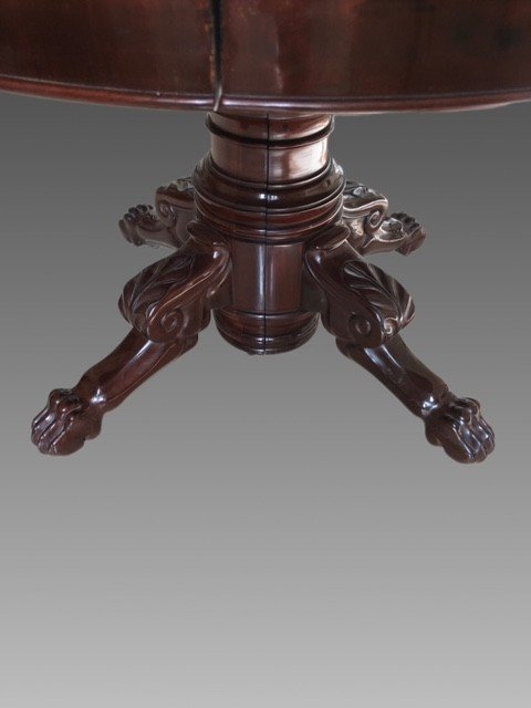 Table a rallonges avec pied central-photo-6