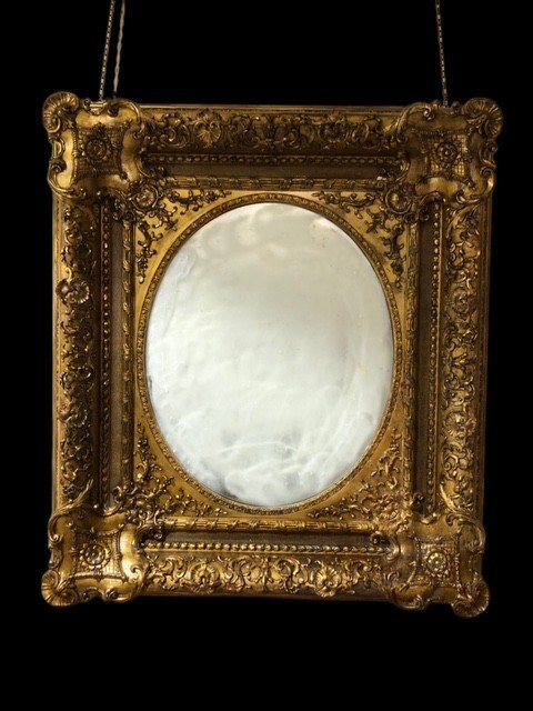 A Carved And Gilt Mirror-photo-3