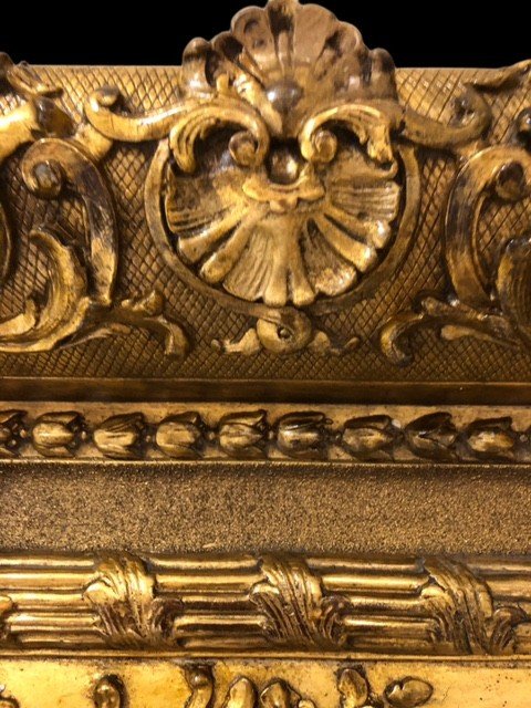 A Carved And Gilt Mirror-photo-6