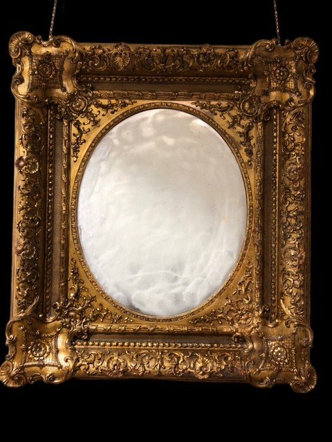 A Carved And Gilt Mirror-photo-7