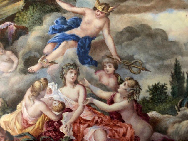 émail Peint Dans Un Cadre En Bois-photo-2