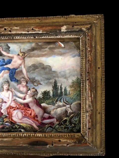 émail Peint Dans Un Cadre En Bois-photo-6