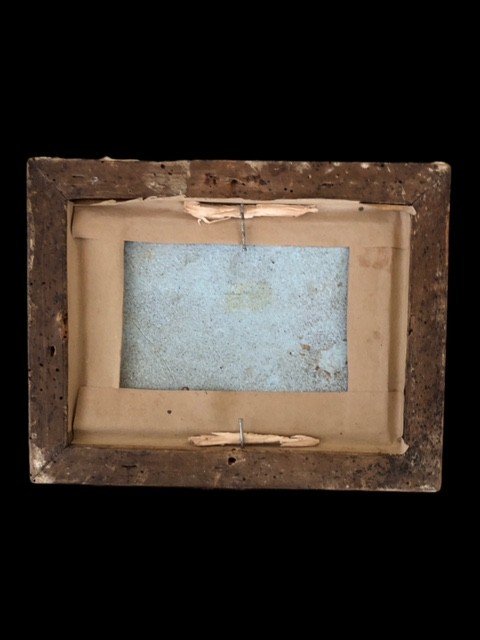 émail Peint Dans Un Cadre En Bois-photo-7