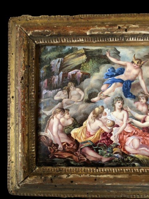 émail Peint Dans Un Cadre En Bois-photo-8