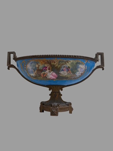 COUPE EN PORCELAINE PEINTE-photo-8