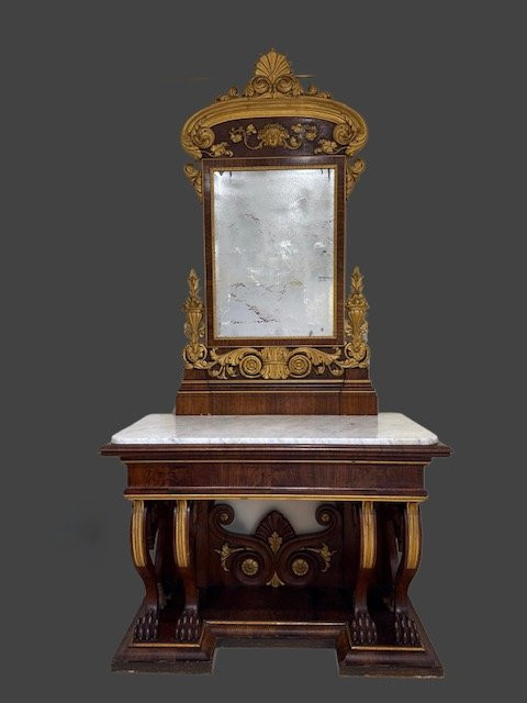 Importante console avec miroir-photo-4