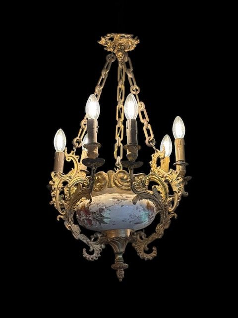 Gilt Bronze Chandelier.-photo-3
