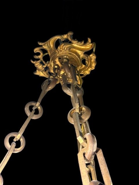 Gilt Bronze Chandelier.-photo-1