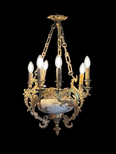 Gilt Bronze Chandelier.-photo-7