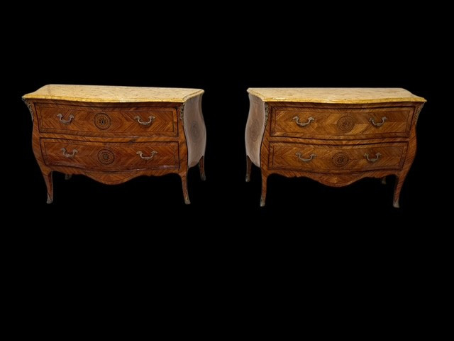 Pair Of Neapolitan Lxv Chests  