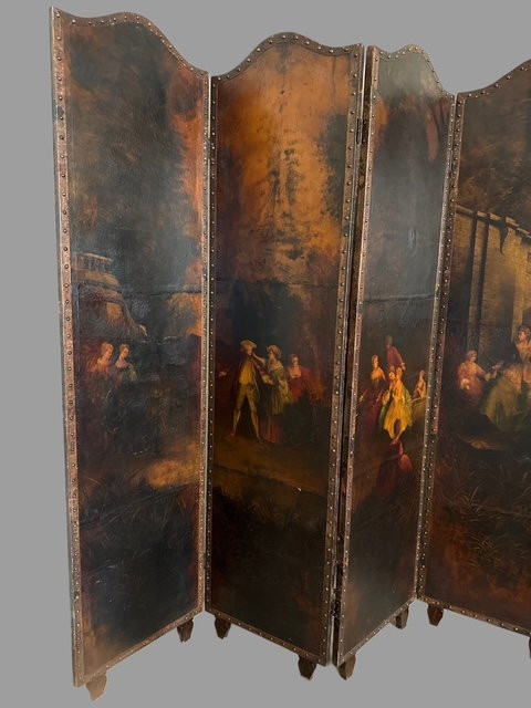 Paravent peint à six panneaux-photo-3