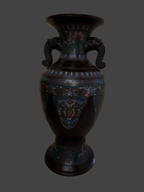 Pair Of Enameled Vases-photo-1