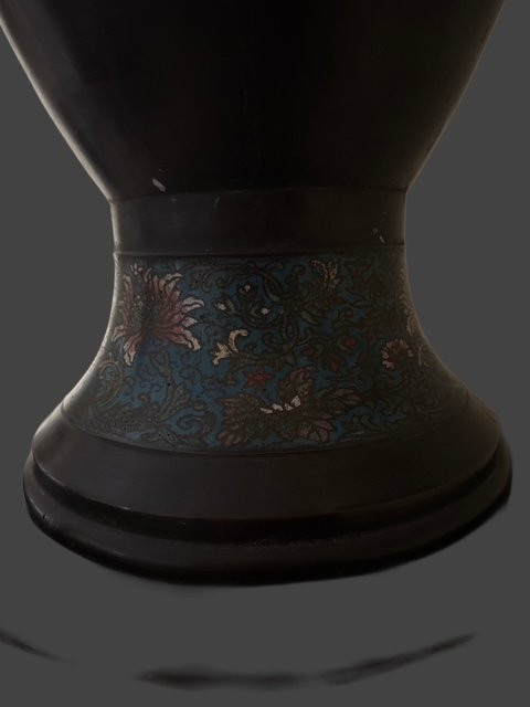 Pair Of Enameled Vases-photo-2