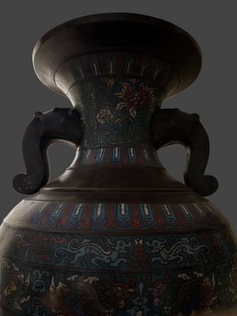 Pair Of Enameled Vases-photo-8