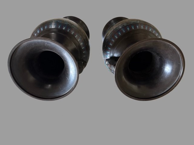 Paire de vases émaillés-photo-5