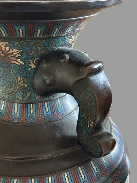 Paire de vases émaillés-photo-6