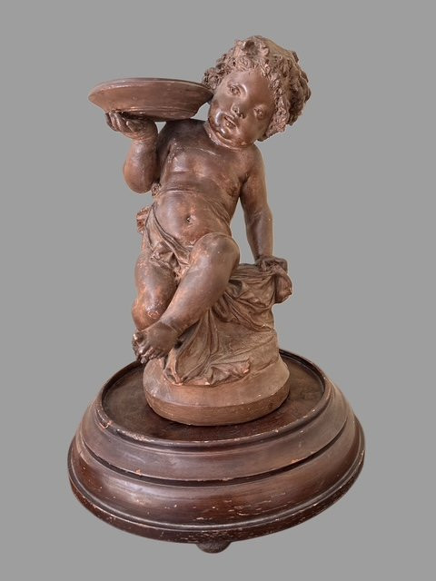 Paire de  Sculptures en terre cuite-photo-4