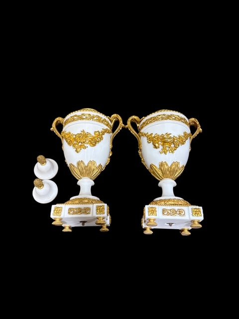 Pair Of Marble Vases -photo-6