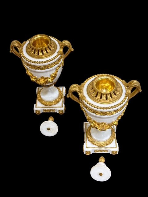 Pair Of Marble Vases -photo-8