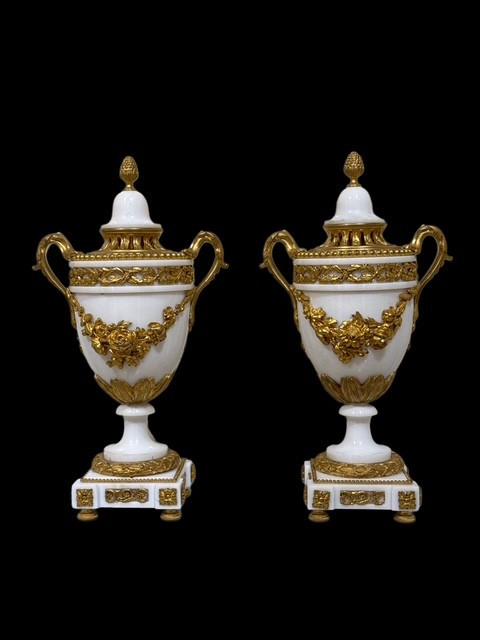 Pair Of Marble Vases 