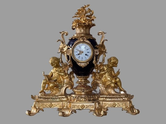 Garniture en bronze et porcelaine-photo-3