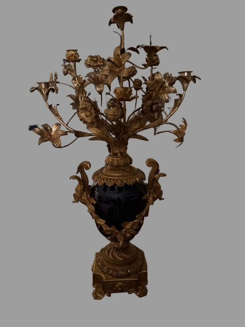 Garniture en bronze et porcelaine-photo-1
