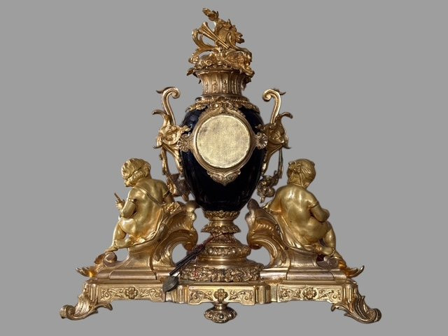 Garniture en bronze et porcelaine-photo-4