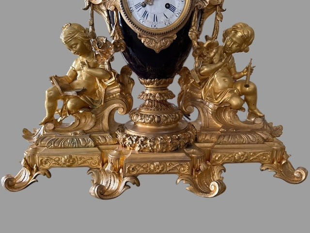 Garniture en bronze et porcelaine-photo-6