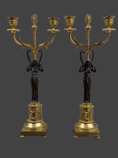 PAIRE DE CANDELABRE  EMPIRE-photo-6