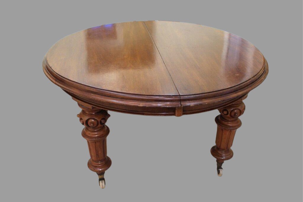 Round Mahogany Table, Victorian Period-photo-2