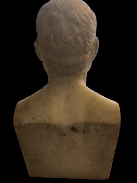 SCULPTURE EN MARBRE BLANC SIGNÉE "G. ANNIBALE 1860" -photo-1
