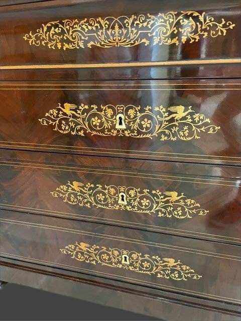 Commode In Marquetry, Carlo X Period-photo-3