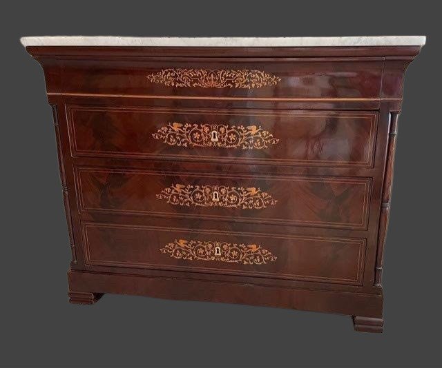 Commode In Marquetry, Carlo X Period-photo-7