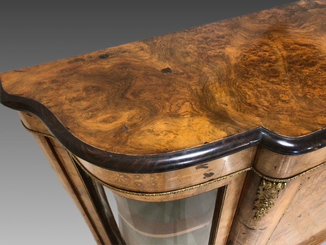 Walnut Burl Buffet 'three Doors-photo-3