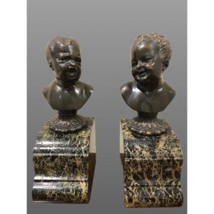 Pair Of Bronze Sculptures