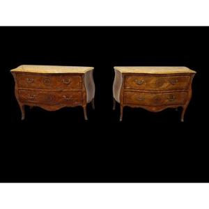 Pair Of Neapolitan Lxv Chests  