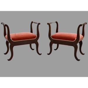 Set Of Two Benches 