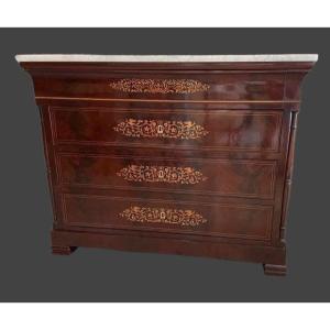 Commode In Marquetry, Carlo X Period