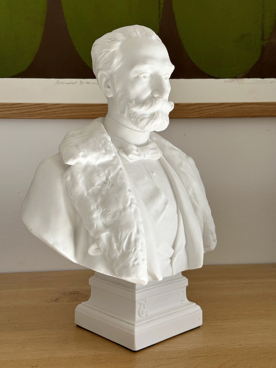 Buste du Président Carnot - Henri Chapu - Biscuit de Sèvres-photo-2