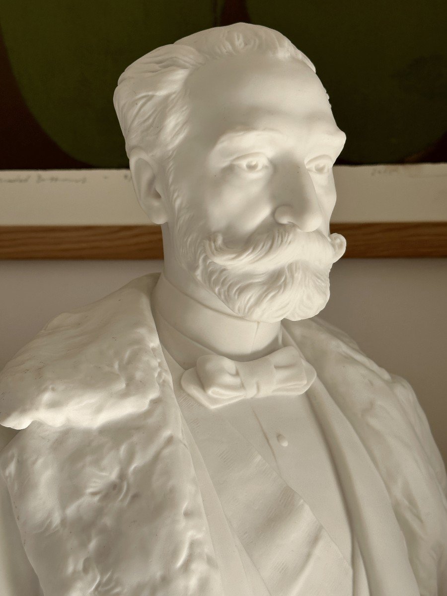 Buste du Président Carnot - Henri Chapu - Biscuit de Sèvres-photo-4