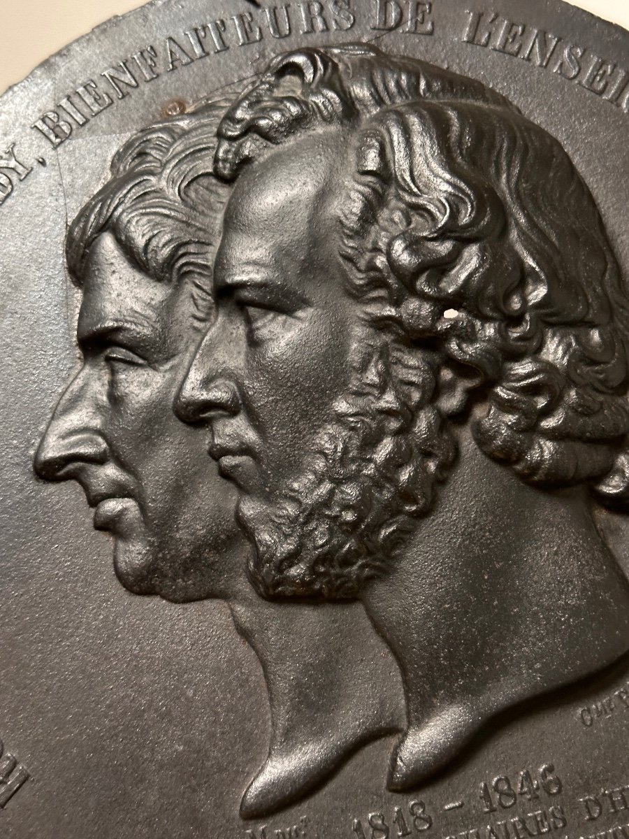 Médaillon à double portrait - Bronze-photo-4