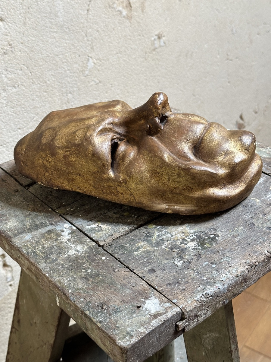 Coquelin Aîné - Mask - Golden Plaster -photo-2