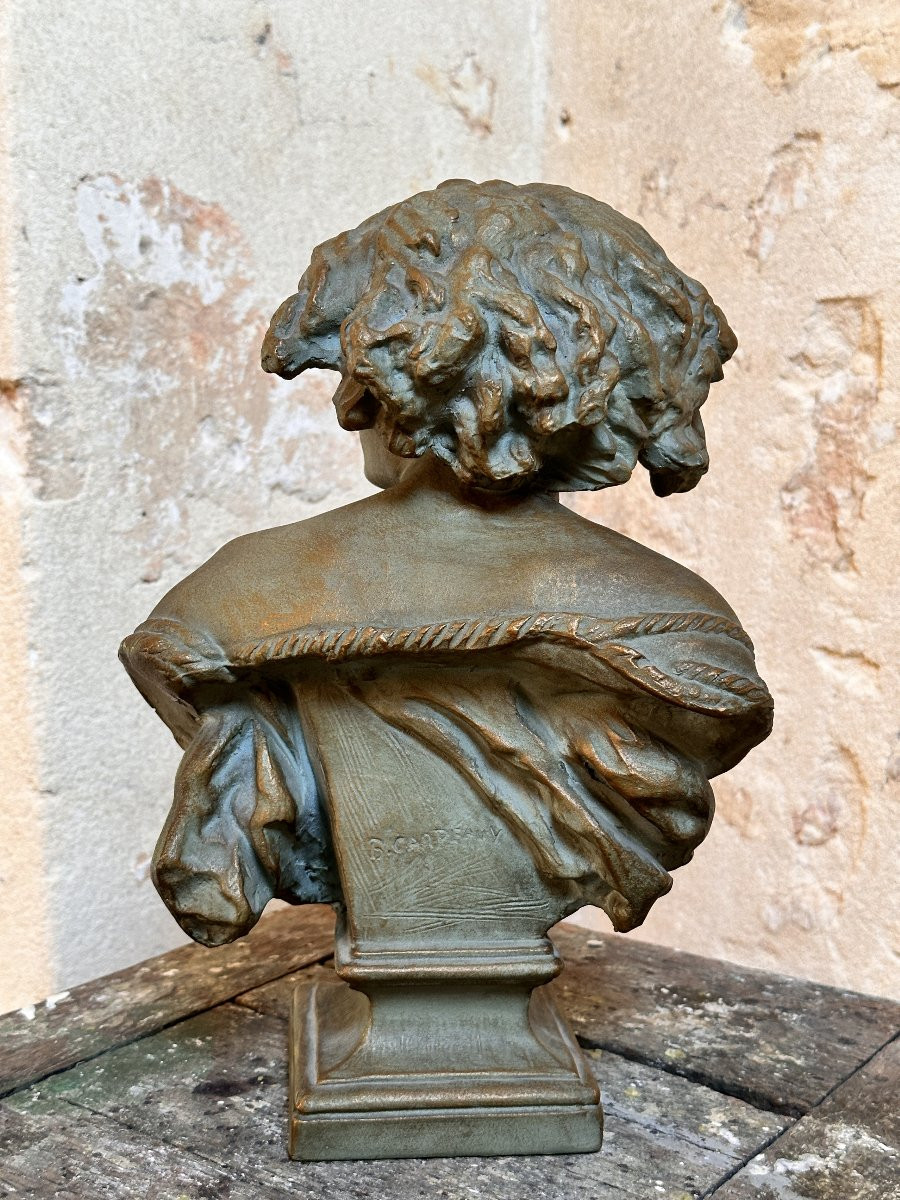 "Pourquoi naître esclave ?" - J-B Carpeaux - Buste en terre cuite-photo-4
