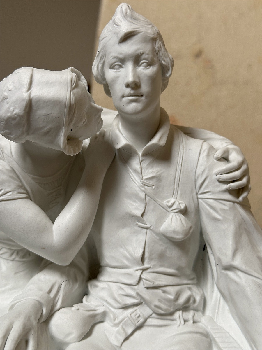 Monument To Charles De Coster - After Charles Samuel - Biscuit Porcelain-photo-5