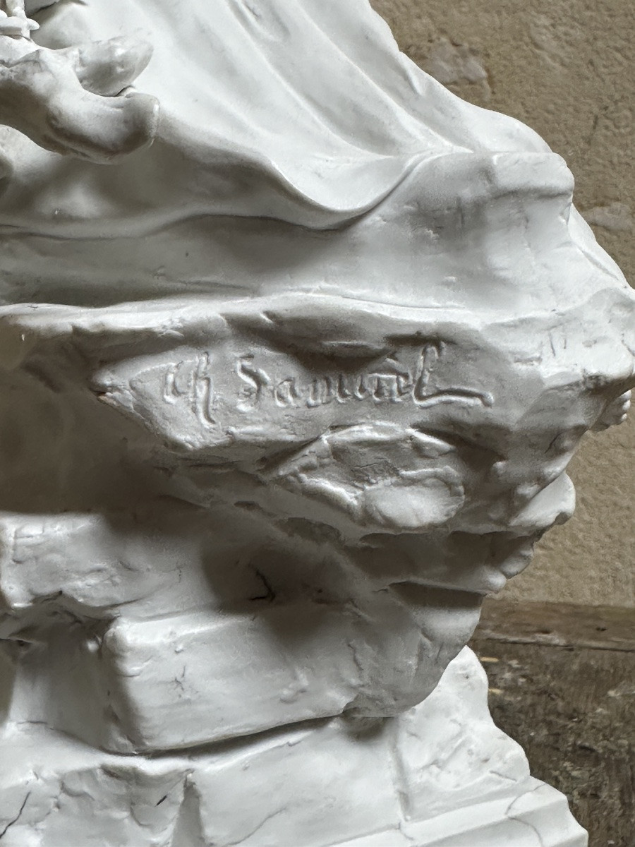 Monument To Charles De Coster - After Charles Samuel - Biscuit Porcelain-photo-6