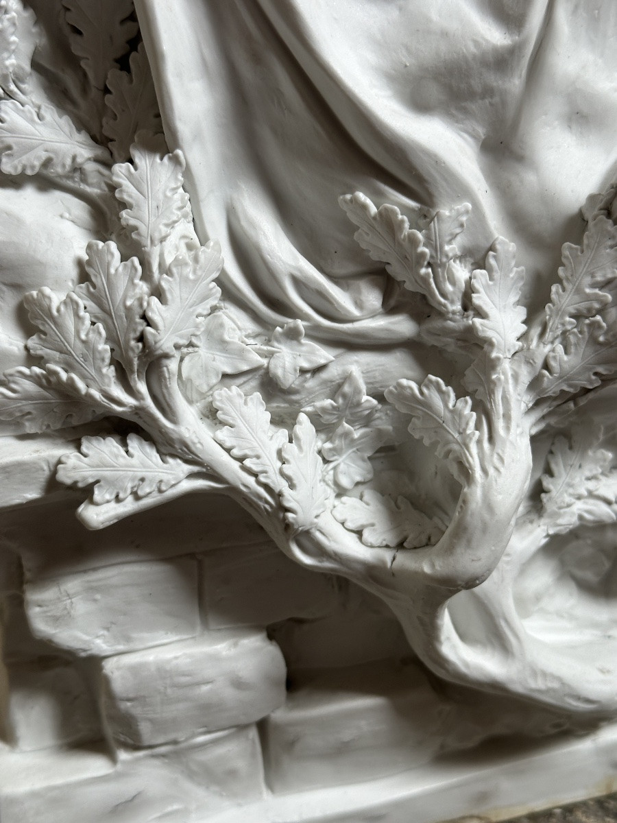 Monument To Charles De Coster - After Charles Samuel - Biscuit Porcelain-photo-7