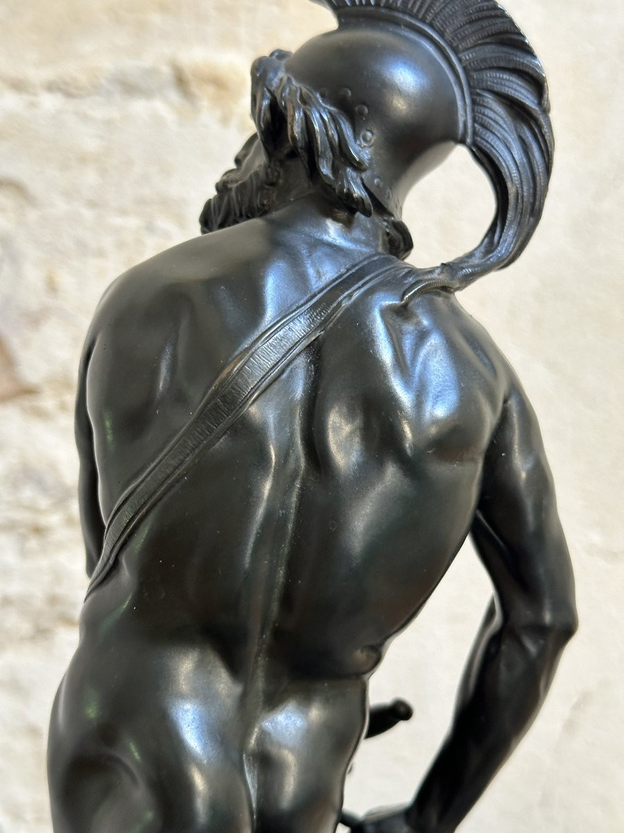 Philopoemen - After David Of Angers - Bronze On A Marble Base-photo-5